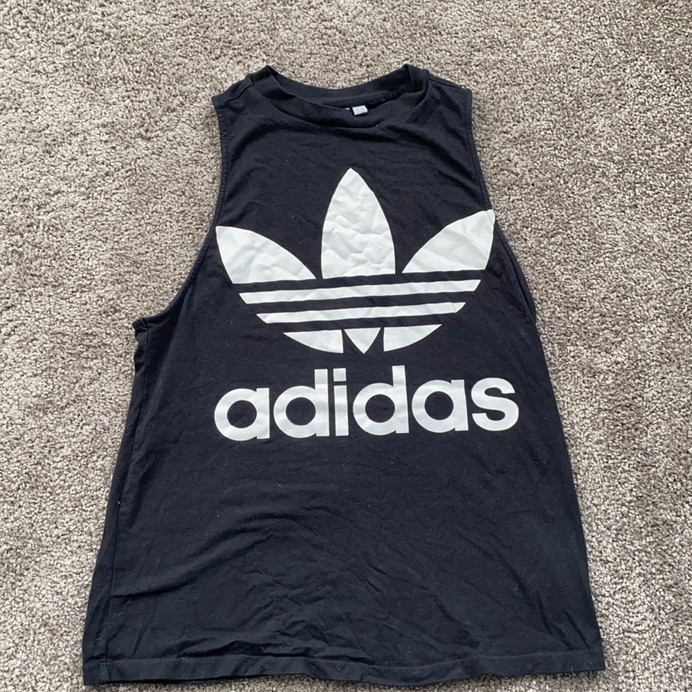 Black adidas muscle tee